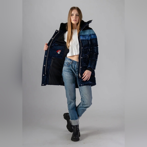 Brand New Woman's Woodpecker Penguin Long Coat Jacket XS - Picture 4 of 8